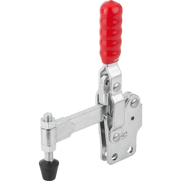 Toggle Clamp Vertical , Vertical Foot F2=2400, Full Holding Arm M08X63, Steel Zinc Plated,